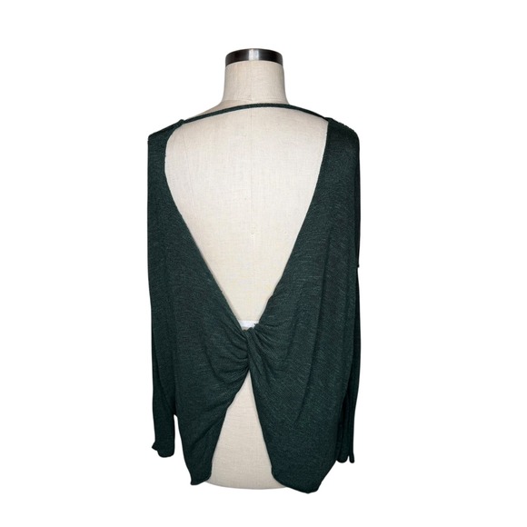FREE PEOPLE We The Free Green Chasing You Twist Sweater Top Knit Women's S - Picture 3 of 6